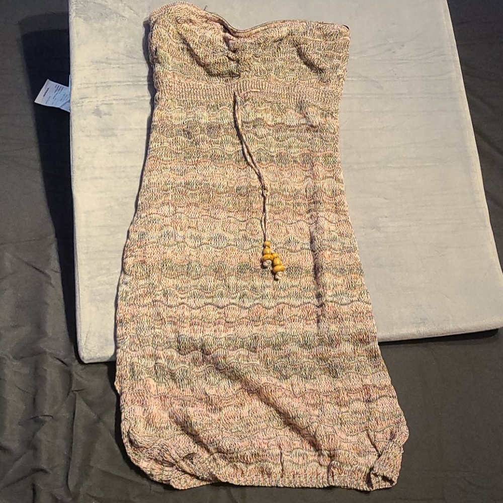 Knit strapless dress